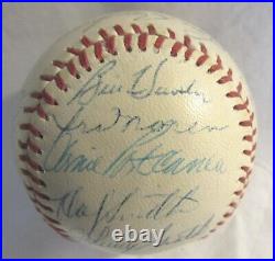 1957 Kansas City Athletics Team Signed Baseball 24 Signatures