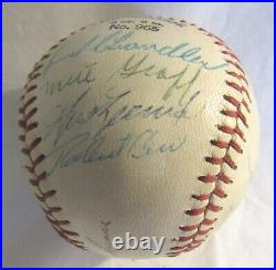 1957 Kansas City Athletics Team Signed Baseball 24 Signatures