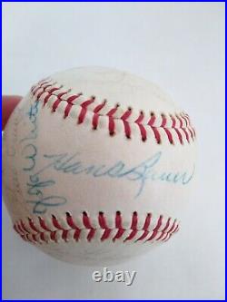 1962 Kansas City Athletics Team Signed Baseball Coach Hank Bauer JoJo White