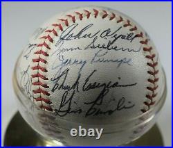 1963 Kansas City Athletics team-signed baseball, 28 signatures, La Russa, Dykes