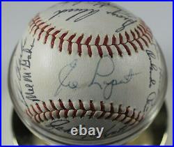 1963 Kansas City Athletics team-signed baseball, 28 signatures, La Russa, Dykes