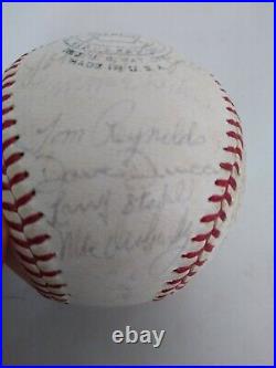 1964 Kansas City Athletics Team Signed Baseball George Alusik 25 + Autographs