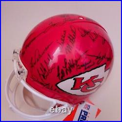 1969 Kansas City Chiefs Super Bowl IV Team Signed Helmet Psa/dna Coa Kc Sb IV