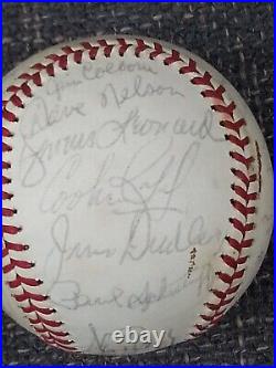 1976 Kansas City KC Royals Autographed Baseball With COA