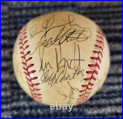 1980 KC Kansas City Royals 27 Team Signed Baseball World Series George Brett 390