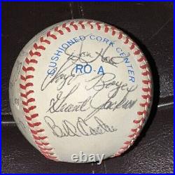 1982 Kansas City Royals Team Signed Baseball George Brett, Hal McRae, Vida Blue