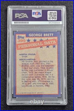 1984 GEORGE BRETT Signed Topps Baseball Card-HALL OF FAME-KANSAS CITY ROYALS-PSA