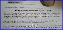 1984 Kansas City Royals Team signed Baseball George Brett +24 others BAS LOA