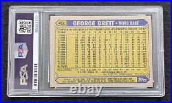 1987 GEORGE BRETT Signed Topps Baseball Card-HOF-KANSAS CITY ROYALS-PSA 10 Auto