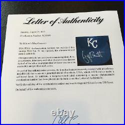 1993 George Brett Game Used Signed Kansas City Royals Hat Final Season JSA COA