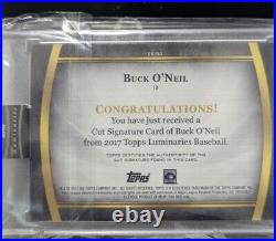 1/1 Cut Auto 2017 Topps Luminaries Buck O'Neil Kansas City Monarchs Legend