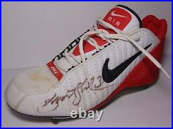 2001 Priest Holmes Signed Kansas City Chiefs Practice Used Nike Cleat Shoe & Coa