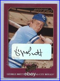 2002 Donruss Studio George Brett Autograph Auto #d/15 Kansas City Royals