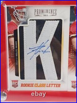 2013 Panini Prominence Class Letter Signature Travis Kelce Rookie Auto RC
