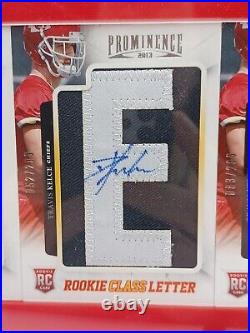 2013 Panini Prominence Class Letter Signature Travis Kelce Rookie Auto RC