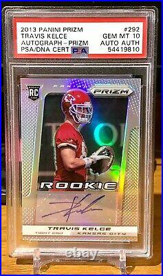 2013 Prizm Travis Kelce Psa Gem Mint 10 Silver Prizm Rookie Auto #/99 Chiefs Rc