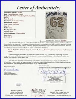 2015 Kansas City Royals World Series Champs Team Signed W. S. Jersey JSA COA