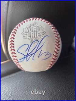 2015 World Series Rawlings Baseball Signed Salvador Perez JSA Kansas City Royals