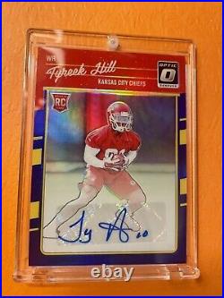 2016 Panini Donruss Optic Tyreek Hill Rc Auto #61/75 Kansas City Chiefs