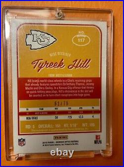 2016 Panini Donruss Optic Tyreek Hill Rc Auto #61/75 Kansas City Chiefs