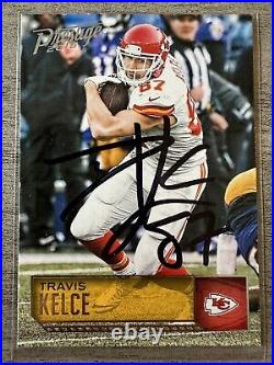 2016 Panini Prestige Football Travis Kelce Signed Auto Card Kansas City Chiefs