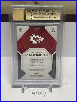 2017 CERTIFIED ROOKIE Roll Call #20 Patrick MAHOMES 10 Auto /50 Chief BGS 9.5