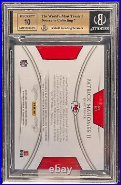 2017 National Treasures Patrick Mahomes RC Rookie Patch Auto RPA /99 BGS 9.5
