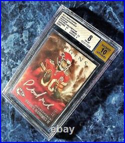 2017 Patrick Mahomes Origins Rookie ON CARD AUTO SILVER INK #17/49 SSP BGS 8/10