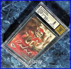 2017 Patrick Mahomes Origins Rookie ON CARD AUTO SILVER INK #17/49 SSP BGS 8/10