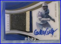 2018 Immaculate PP-CC 3 color Curley Culp Game Worn Sick patch Chiefs/Oilers /49