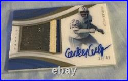 2018 Immaculate PP-CC 3 color Curley Culp Game Worn Sick patch Chiefs/Oilers /49