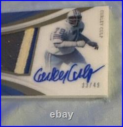 2018 Immaculate PP-CC 3 color Curley Culp Game Worn Sick patch Chiefs/Oilers /49