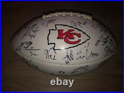 2019 Kansas City Chiefs Signed Autograph Football Mahomes Kelce Super Bowl 54