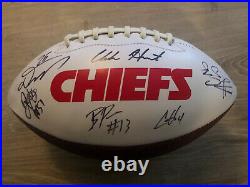 2019 Kansas City Chiefs Signed Autograph Football Mahomes Kelce Super Bowl 54
