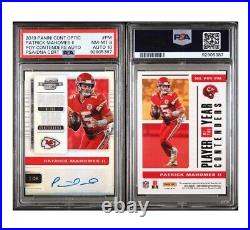 2019 Patrick Mahomes Auto 15/15 Silver Player of the Year Optic PSA Auto 10