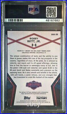 2020 Bowman Bobby Witt Jr. All-American Game RC Auto PSA 8 Kansas City Royals