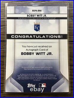 2020 Bowman Sterling Bobby Witt Jr. AUTO Kansas City Royals #BSPA-BW