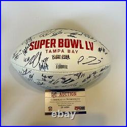 2020 Kansas City Chiefs Team Signed Super Bowl Football Patrick Mahomes PSA DNA