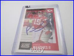 2020 Panini Patrick Mahomes Kansas City Chiefs Star Autographed Football Card