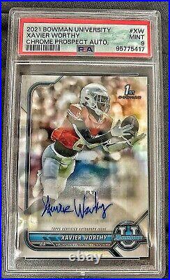 2021 Bowman University Chrome Xavier Worthy Refractor 1st Auto