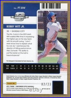 2021 Contenders Bobby Witt Jr. Prospect Ticket Cracked Ice Auto Ssp#02/23! Kc