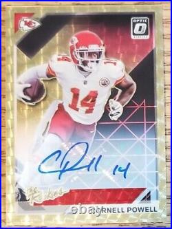 2021 Donruss Optic CORNELL POWELL #d 1/1 RC AUTO THE ROOKIES GOLD VINYL