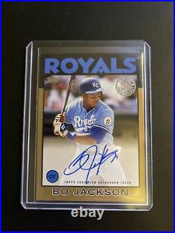 2021 Topps Update 1986 Autograph 86B-BJ Bo Jackson Gold /50 Kansas City Royals