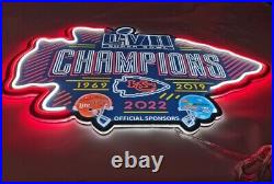 2022 Kansas City Chiefs 3ft x 2ft Champions, LED Neon Sign, Man Cave, Sports Bar