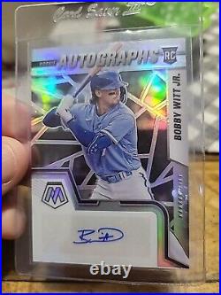 2022 Panini Mosaic Bobby Witt Jr #RAMZS Rookie RC Auto Silver Prismatic