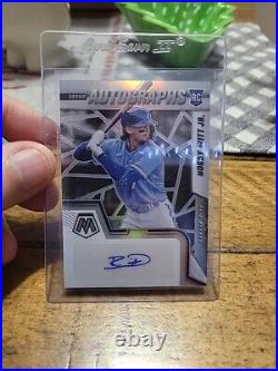 2022 Panini Mosaic Bobby Witt Jr #RAMZS Rookie RC Auto Silver Prismatic