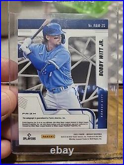 2022 Panini Mosaic Bobby Witt Jr #RAMZS Rookie RC Auto Silver Prismatic