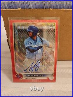 2022 Topps Chrome MJ Melendez Rookie Red Refractor Auto 3/5