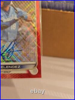 2022 Topps Chrome MJ Melendez Rookie Red Refractor Auto 3/5