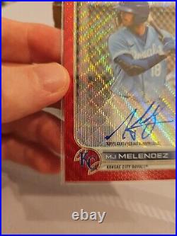 2022 Topps Chrome MJ Melendez Rookie Red Refractor Auto 3/5